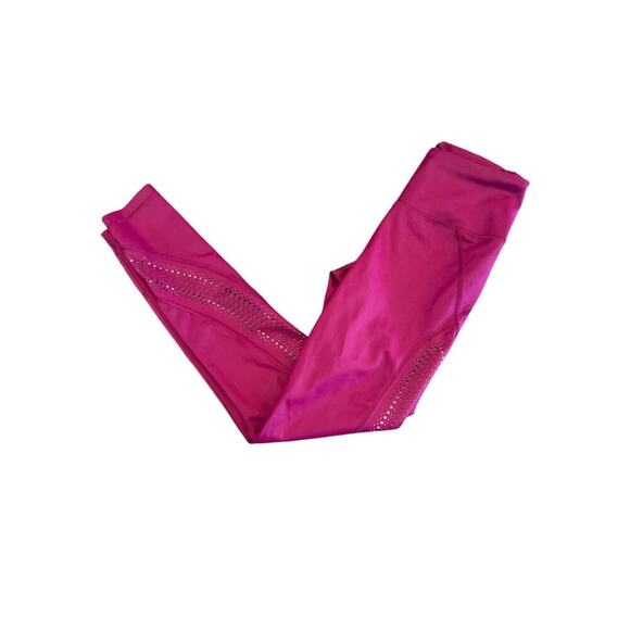 Victoria Secret Sport Knockout Tight Pants Pink Plum Laser Cut Women’s Small - Picture 2 of 7
